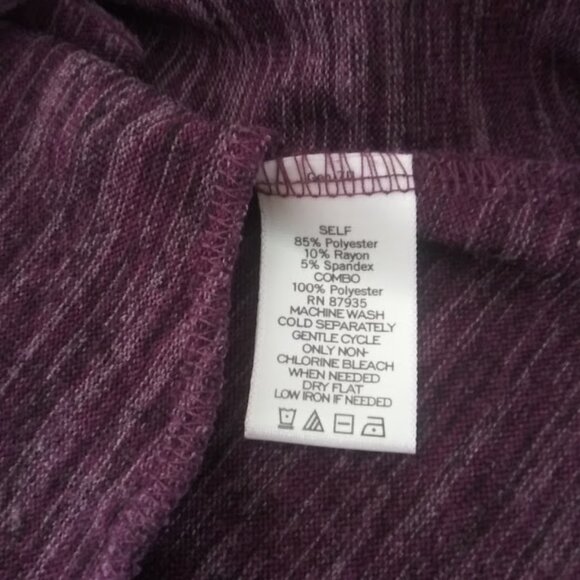 Logo by Lori Goldstein Women's S purple marbled sleeveless cardigan sweater - Picture 12 of 13